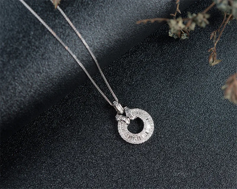 Женский кулон из серебра 100% пробы с фианитом | Украшения и аксессуары