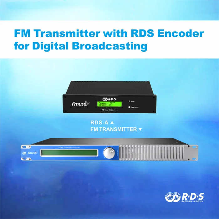 FMUSER 50 Вт FM-передатчик с кодировщиком RDS для интеллектуального адресного вещания |
