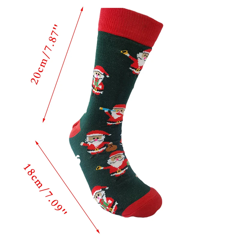 

Christmas Socks Women Patchwork Ladies Cotton Patchwork Middle Tube Socks New Year Decor 2021 Navidad Gift Christmas Decorations