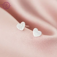 100 925 sterling silver stud earrings love heart simple earrings for women small cute personality ear jewelry