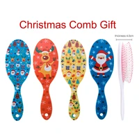 christmas comb gift cartoon brush print hair comb women anti static airbag massage hairdressing products styling tools