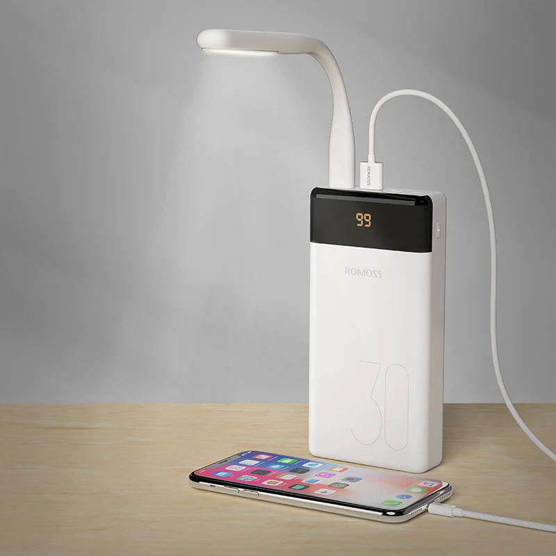 ROMOSS LT30 внешний аккумулятор 30000 мАч usb type C 30000 мАч Внешний аккумулятор зарядное устройство для iPhone 11 для Xiaomi повербанк