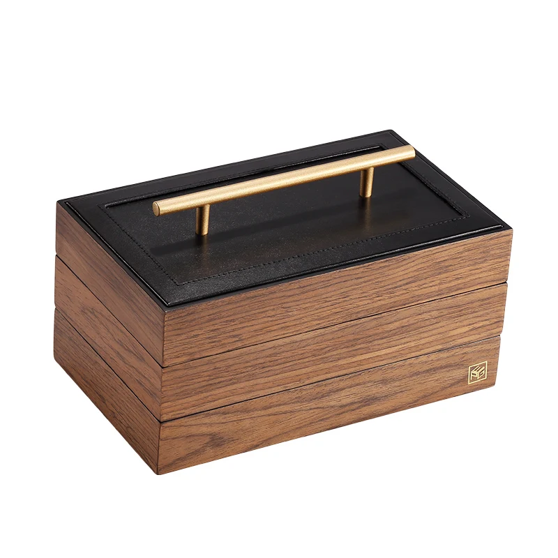 

2020 Luxury Large Wooden Jewelry Box Organizer Wood Velvet 3Layers Earring Rings Necklace Storage Case Gift Jewellery Casket