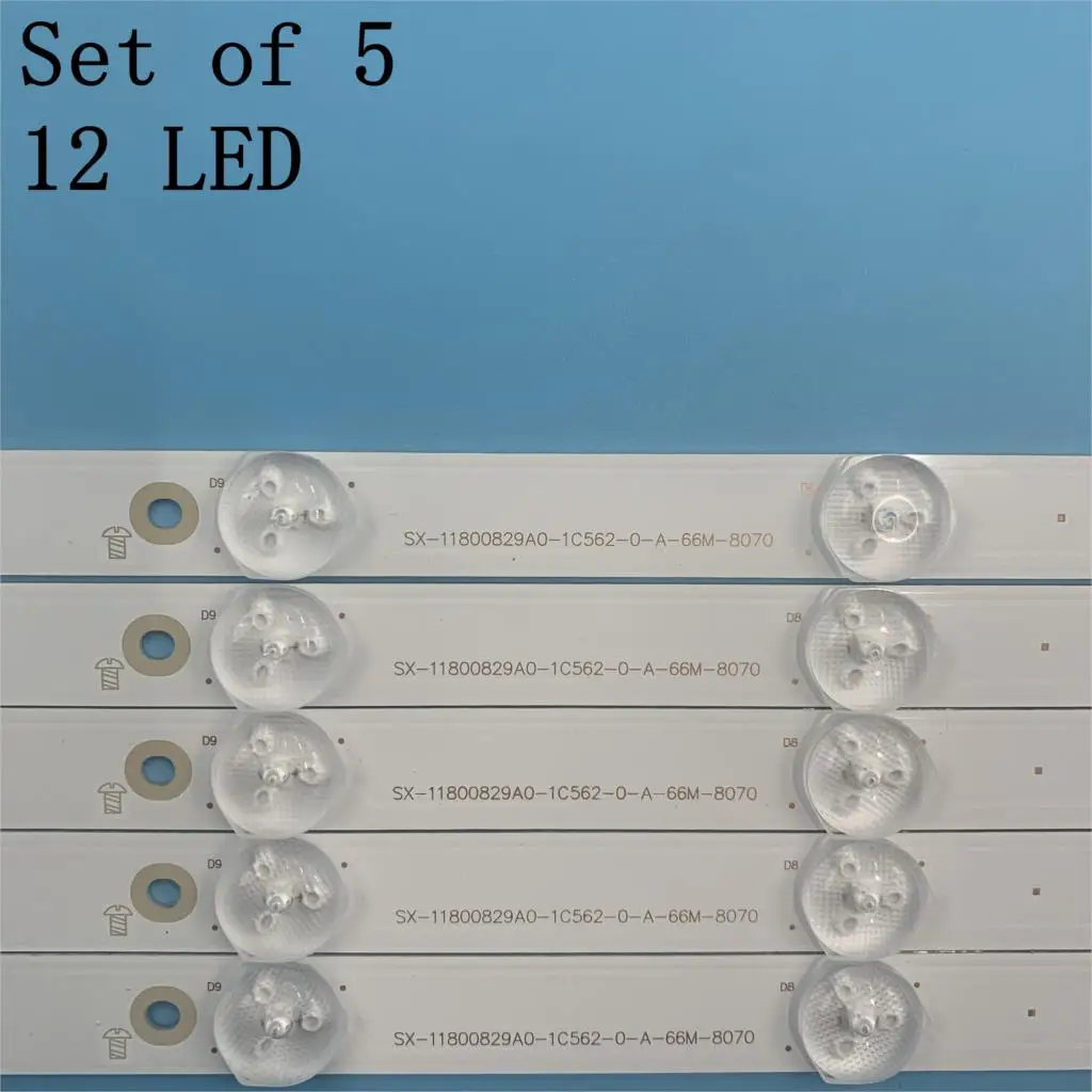 

5pcs LED Strip 12leds LB43014 V0_00 for Philips 43" TV 43PUS6551 TPT430U3 EQLSJA.G 43PUS6501 43PUS6101 43PUS6201 43PUS7202 3V