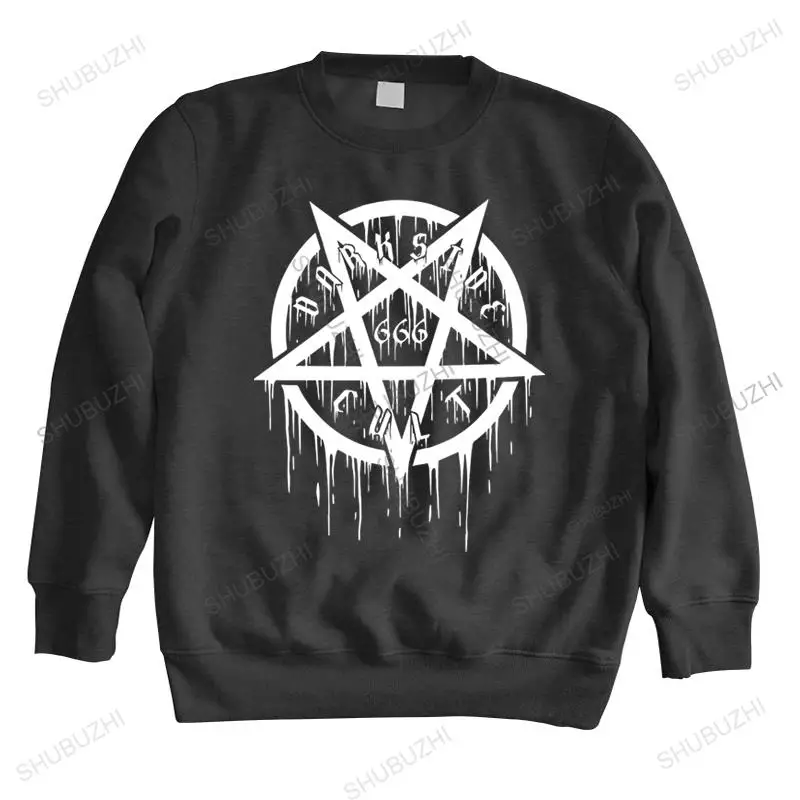 

homme cotton hoodie fashion brand clothing Pentagram 666 Dripping Star Genuine Darkside mens spring sweatshirt loose cool hoody