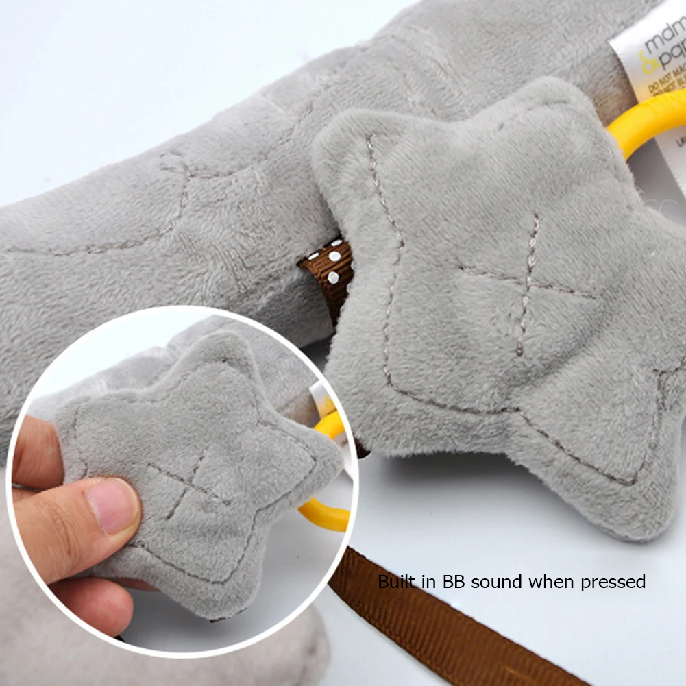

Baby hanging bell with BB baby bed safety seat plush toy Hand Bell Multifunctional Plush Toy Stroller Mobile Gifts