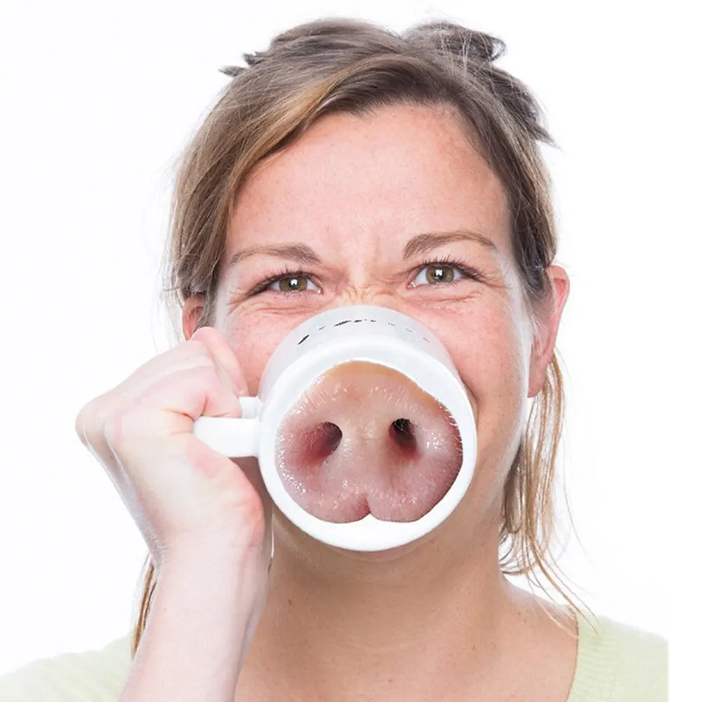 Забавная Кружка со Свинкой и носом новинка животные милый нос чашка для кофе