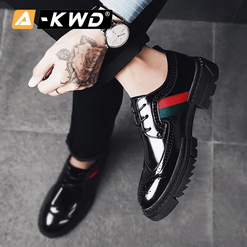 New Fashion Mens Casual Shoes Hot Sale 2019 Breathable Autumn Men Leather Sapatos Homem Simple Lace-up Oxfords | Обувь