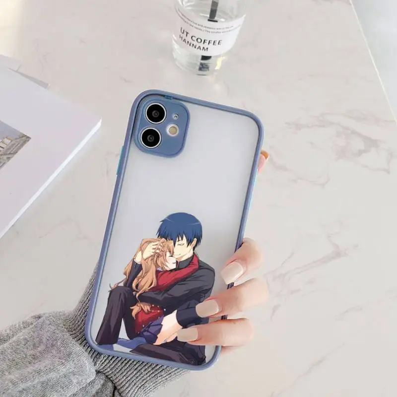 

Toradora Taiga aisaka Phone Case Camera Protection Bumper For iPhone 12 11 Pro XS Max XR X 8 7 Plus Translucent Matte
