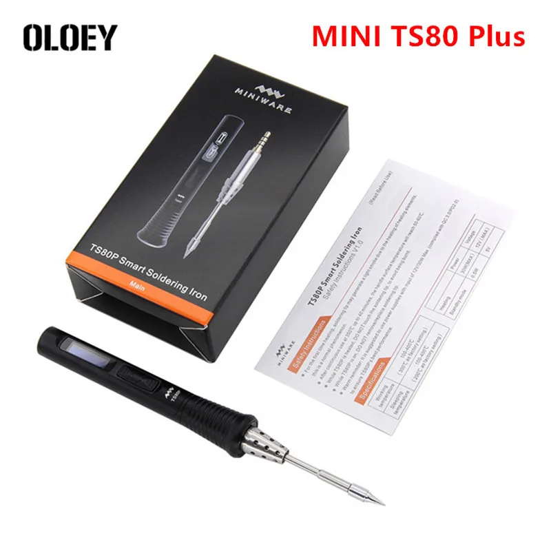 Умный цифровой мини паяльник TS80Plus 30 Вт TS80 Plus TS80P|Электрические паяльники| |