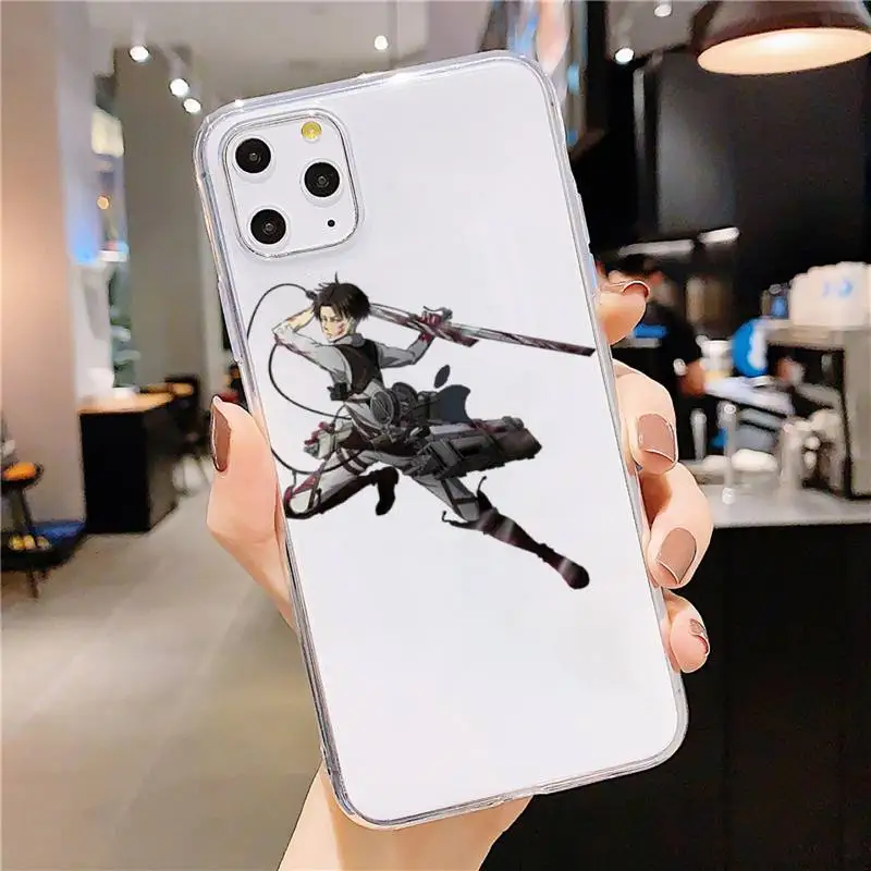 

Anime Japanese attack on Titan Phone Case Transparent soft For iphone 5 5s 5c se 6 6s 7 8 11 12 plus mini x xs xr pro max