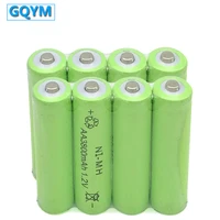 new gqym aa 3800mah 1 2v ni mh rechargeable battery for outdoor gutter garden outdoor lawn fence wall led solar lamp toy
