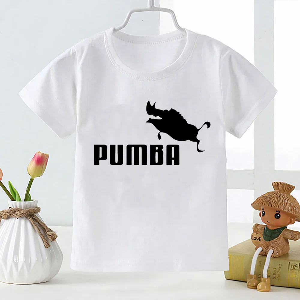 

Pumba Jump Cartoon Design Print Children T-shirts Summer Funny Tees Boys/Girls Baby Clothing Cute Short Sleeve T Shirt,YKP137
