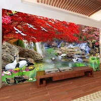 custom photo wallpaper 3d waterfalls nature landscape mural living room bedroom study room chinese style home decor 3d wallpaper