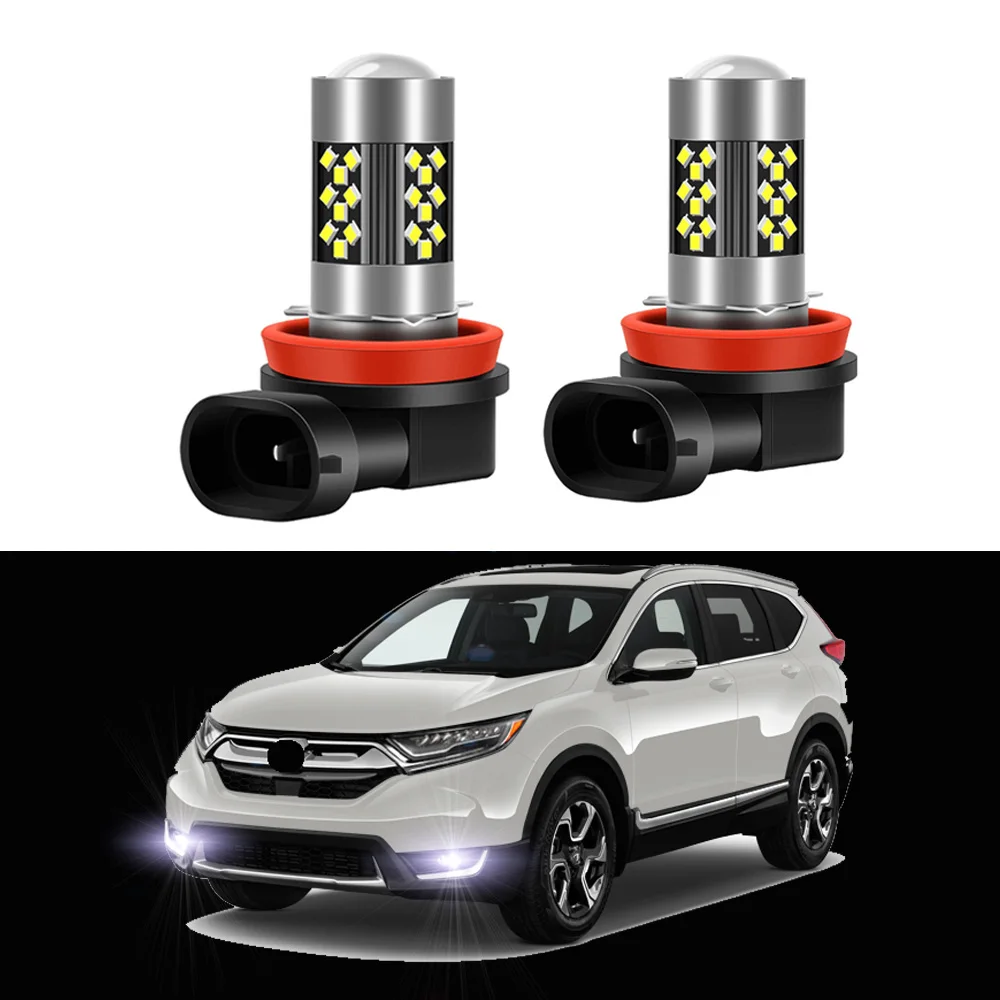 2Pcs LED Fog Lamp Bulbs For Honda CRV CR-V 2007 2008 2009 2010 2011 2012 2013 2014 White Front Light Bulb Canbus | Автомобили и