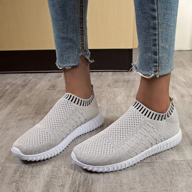 

2021 Fashion Spring Sneakers Women Vulcanized Shoe Women Trainers Casual Slip on Socks Shoes Ladies Sneakers Zapatillas Mujer