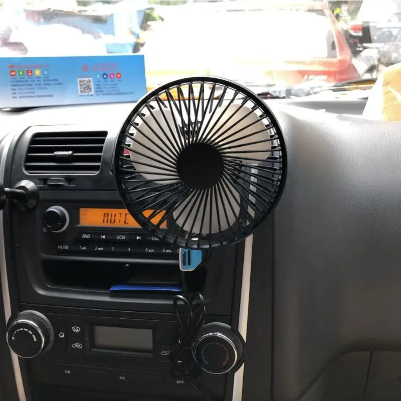 

Universal 5V 360 Degree Rotation Adjustable Angle Car Air Vent USB Fan 3 Speed Electric Air Blower Cooling Fan with ON OFF