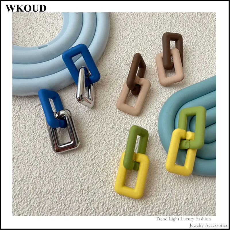 

2021 корейские модные зимние уникальные женские серьги-подвески из серебра и акрила