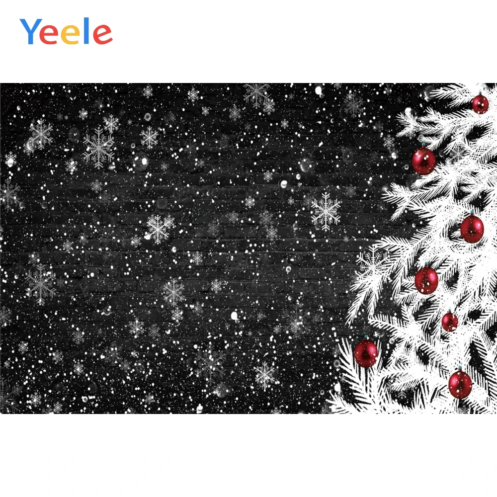 Yeele новогодняя елка для фотосъемки снежные выцветающие шары сосновые фотографии