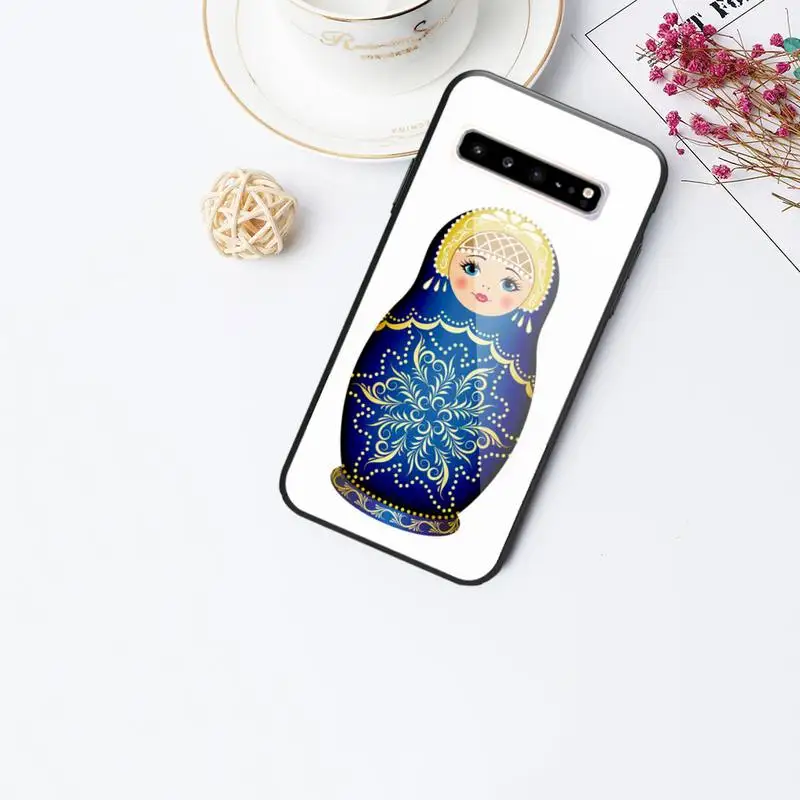 

Russian Doll Glass Phone Case Back Shell For Samsung Galaxy S20 Ultra S10 S9 S8 S7 Plus Edge S10 E Lite Note 8 9 10 Pro Cover