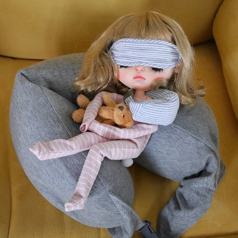 Полосатая Пижама для кукол 1/6 одежда сна Blyth Одежда (подходит ICY Pullip Lati Azone Ob24 BJD) |