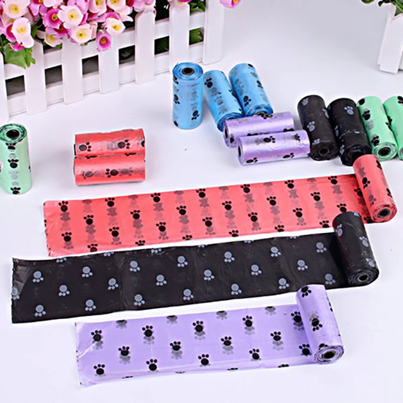 10 цветов мини-мешок для домашних собак одноразовый пластиковый мешок мусора с