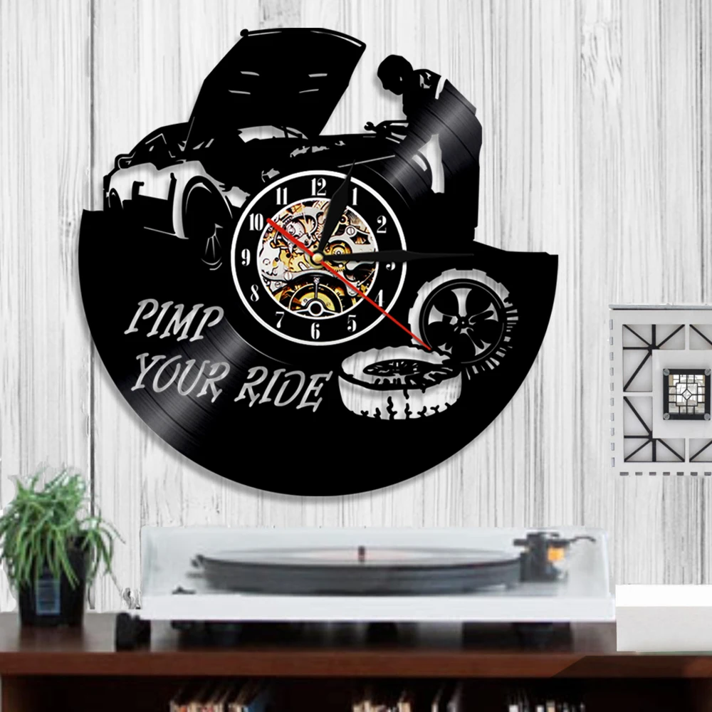 Виниловые настенные часы Pimp Your Ride Theme для ремонта автомобиля современный дизайн