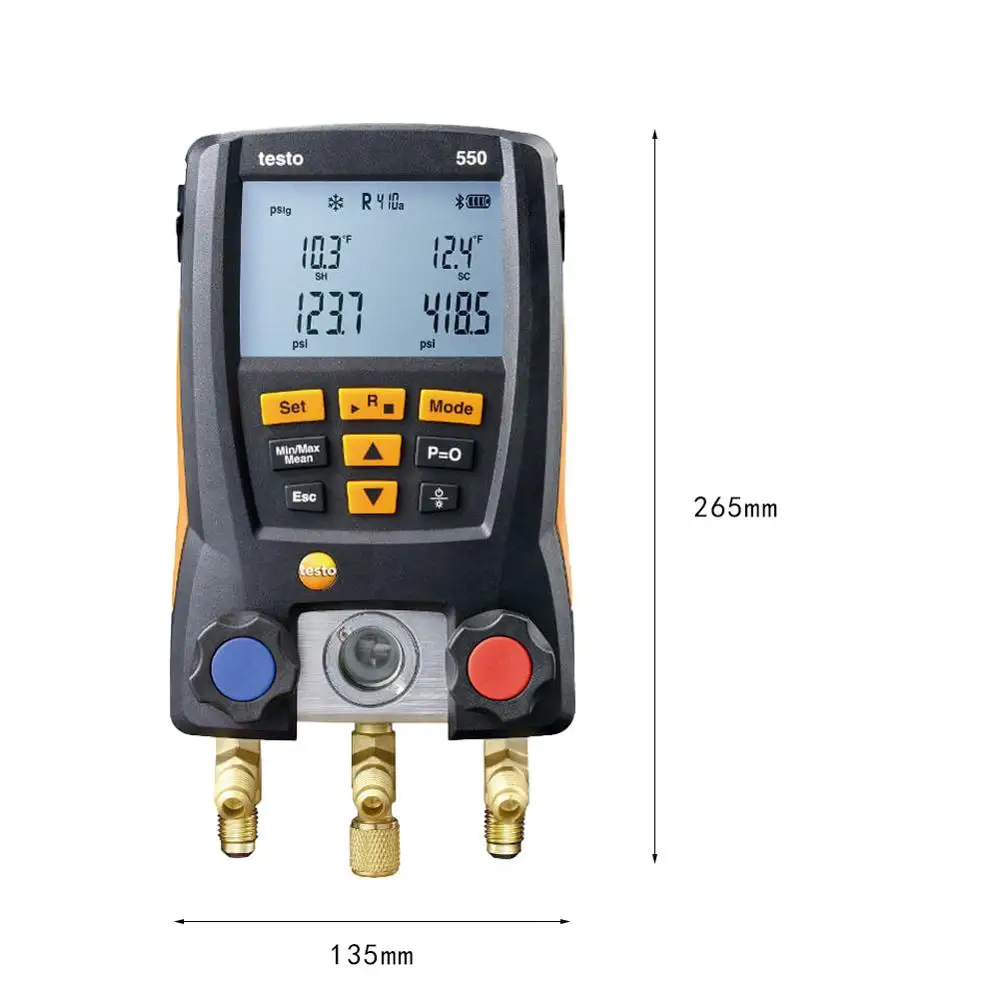 Testo 549/550 цифровой манометр Холодильный воздушный Давление измерительный датчик