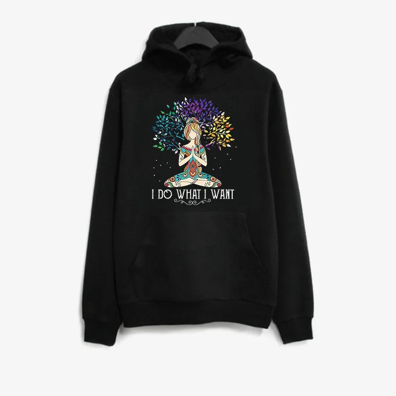 

I Do What I Want Printed Hoodies Women Fleece Long Sleeve Loose Sweatshirt with Hat Girls Women Hoodie Pullovers Winter