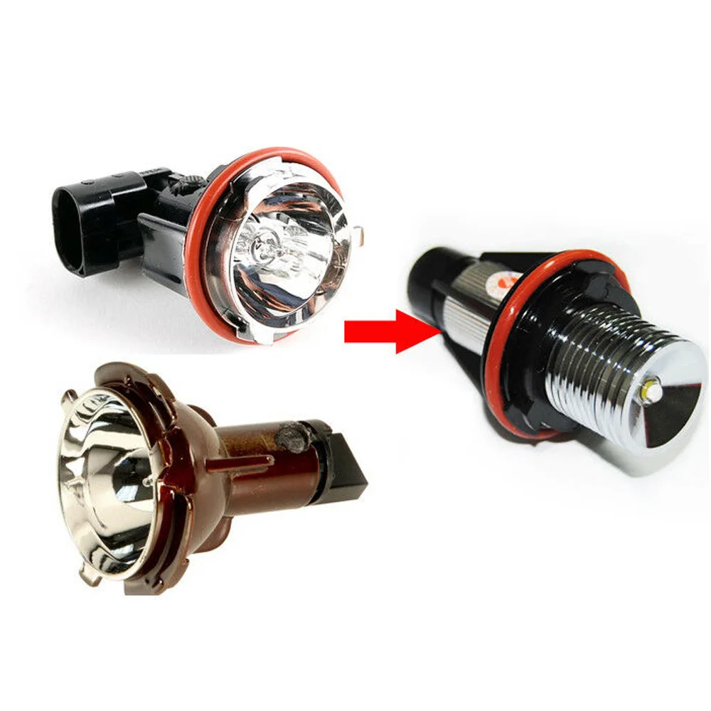 

Aluminum LED Marker Light Red Replacement Ring Set 10-30V 2Pcs Angel Eye Auto Bulbs Car DRL