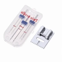 new double twin needles wrinkled sewing presser foot for sewing machine size 290 390 490 multifuctional fittings