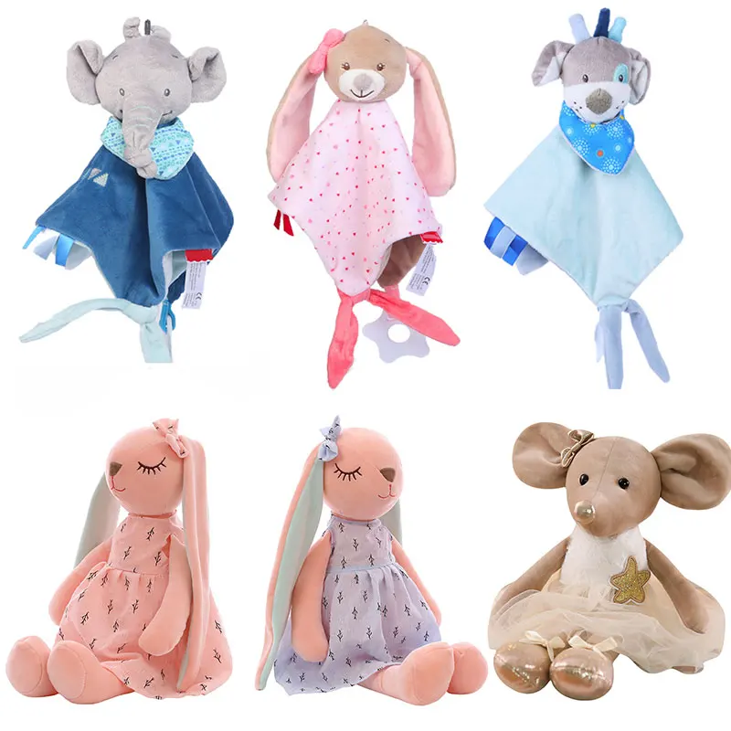 

Baby Toys 0-12 Months Soft Appease Towel Stuffed Animals Baby Comforter Toy Baby Plush Bunny Toys Sleeping Toys for Babies