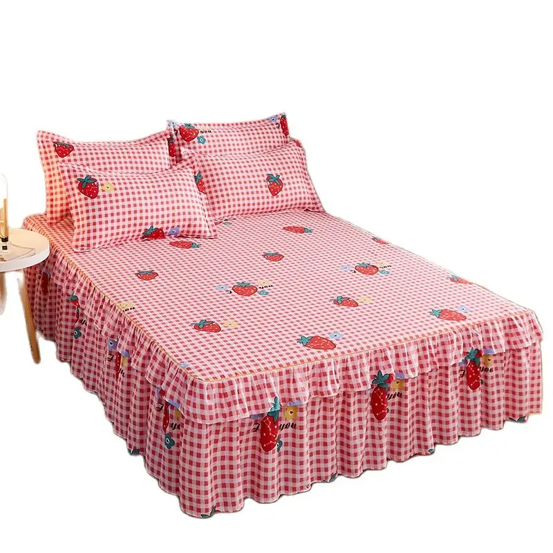 1 шт. постельное белье юбка плюшевая толстая теплая кружевная простыни матрас