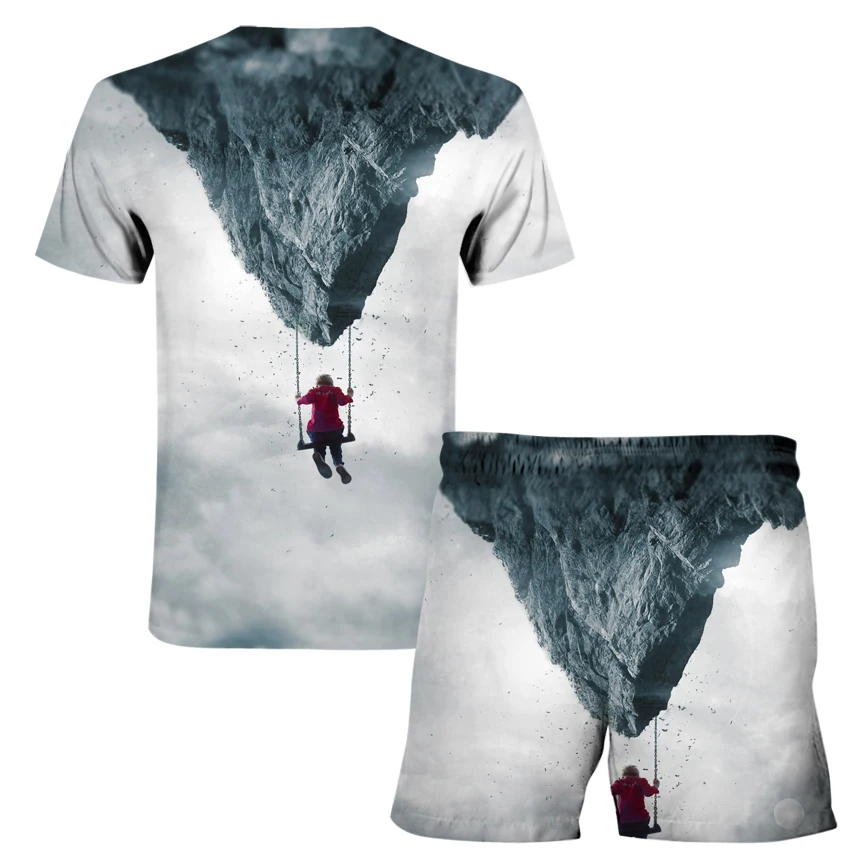 Лето 2021 популярная фотография пейзаж 3D цифровая печать модные повседневные