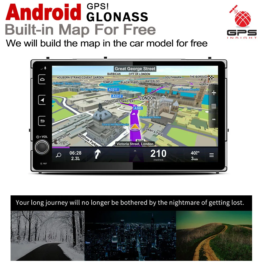 Автомобильный GPS навигатор на Android для Toyota Corolla 2017 2019 аксессуары HD IPS экран DSP