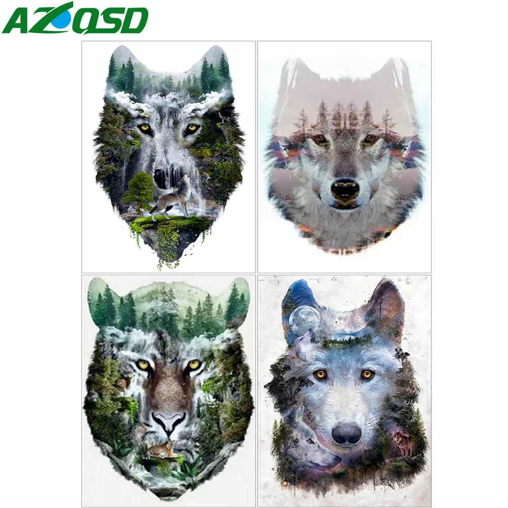 

AZQSD полностью квадратная Алмазная картина волк природа картина Стразы Алмазная вышивка животные Мозаика Декор для детской комнаты