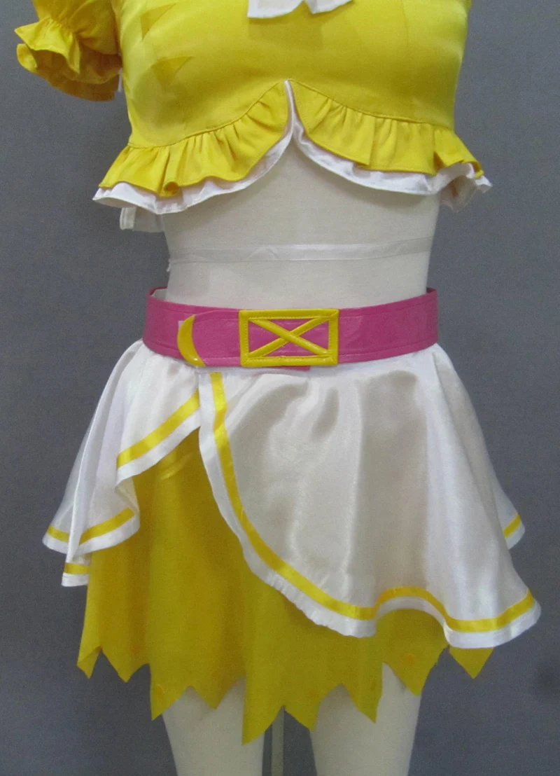 

Anime Love Live Music start Koizumi Hanayo Dress Cosplay Costume Yellow Playing Clothes Halloween Costumes For Women Kid