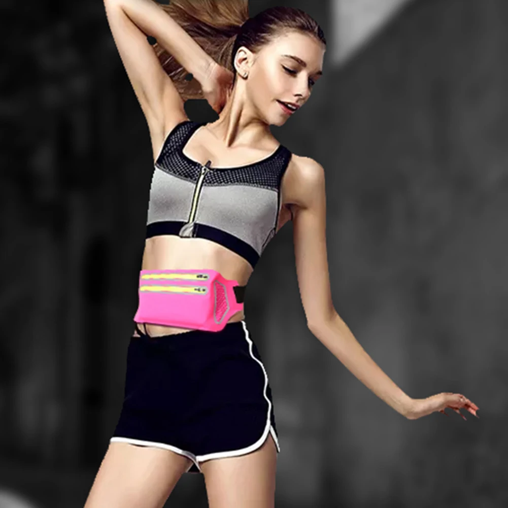 Double Zipper Waterproof Waist Bag Breathable Elastic Sports Lightweight Accessories Running Belt Multifunctional Sweatproof | Спорт и