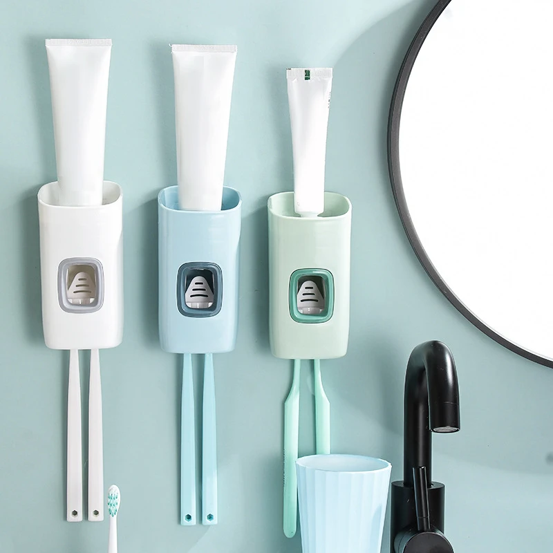 

Bathroom Wall Mounted Toothpaste Dispenser Fully Automatic Dust-proof Toothpaste Squeezer Bathroom Accessories for Home