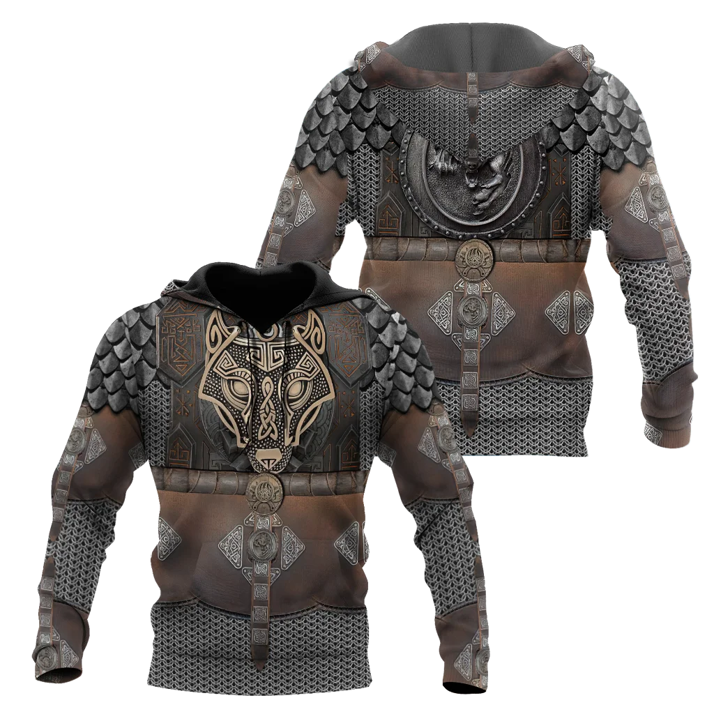 Мужская толстовка с капюшоном и 3D-принтом в стиле викингов | одежда