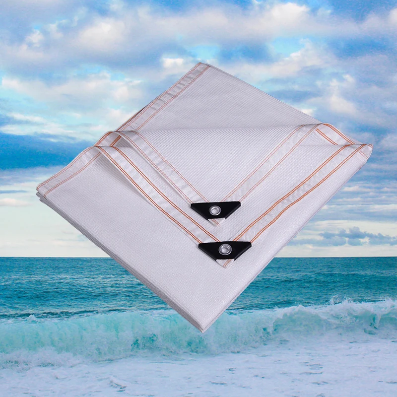 

Tewango 8Pins White Knitted Sun Shade Net Garden Plant Sunscreen Plastic Privacy Wind Screen Fence UV Resistant 85%