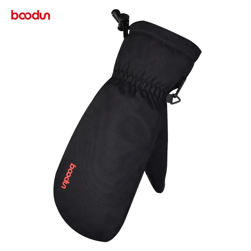 Boodun Men Women Winter Ski Gloves Windproof Waterproof Snow Snowboard Skiing Gloves Thermal Fleece Warm Gloves with PU Palm