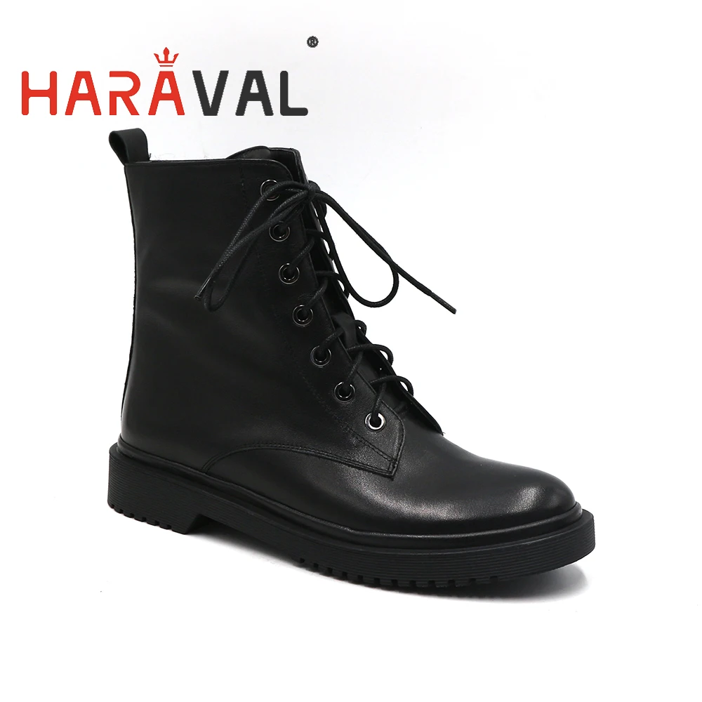 HARAVAL Новинка Сезон весна-осень Женские ботильоны в стиле Мартенс на