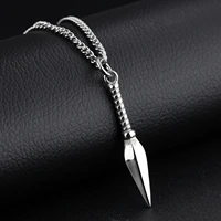 hip hop punk rock mens design matte black long necklace with arrow pendant jewelry chain necklaces gift for men women