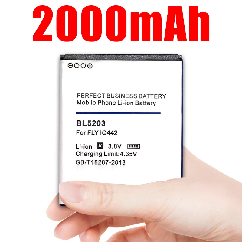Аккумулятор для телефона 2000 мА · ч BL 2503 BL5203 Li Ion Fly IQ442 Quad Miracle 2|Аккумуляторы