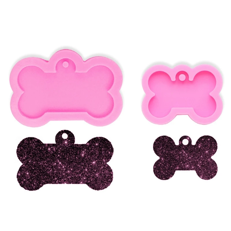 

Блестящий ярлык брелок в виде собачьей кости силиконовая форма ремесла кристальная эпоксидная смола, форма