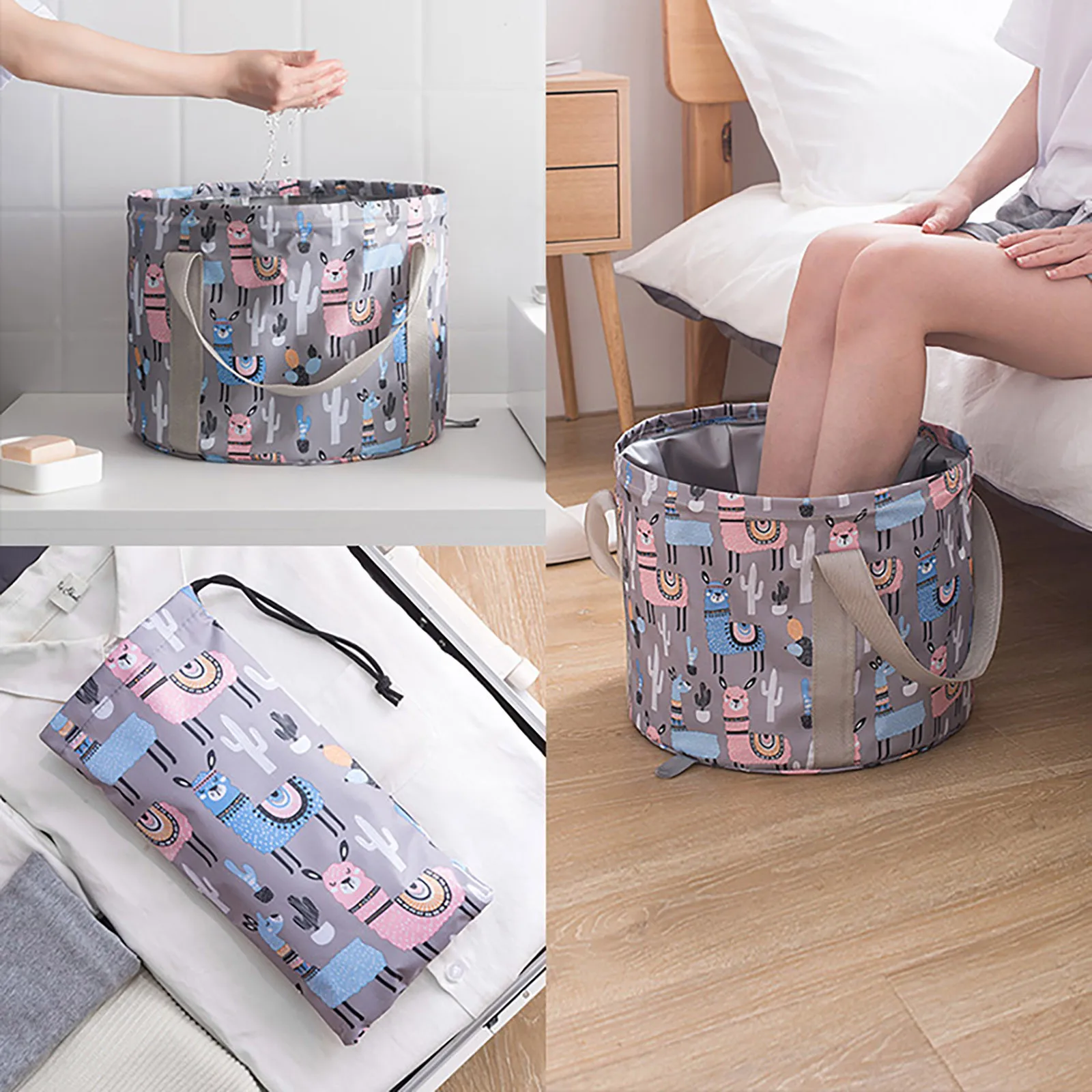 Складная Ванна для ног плоская пенообразовательная Массажная Панама Бытовая