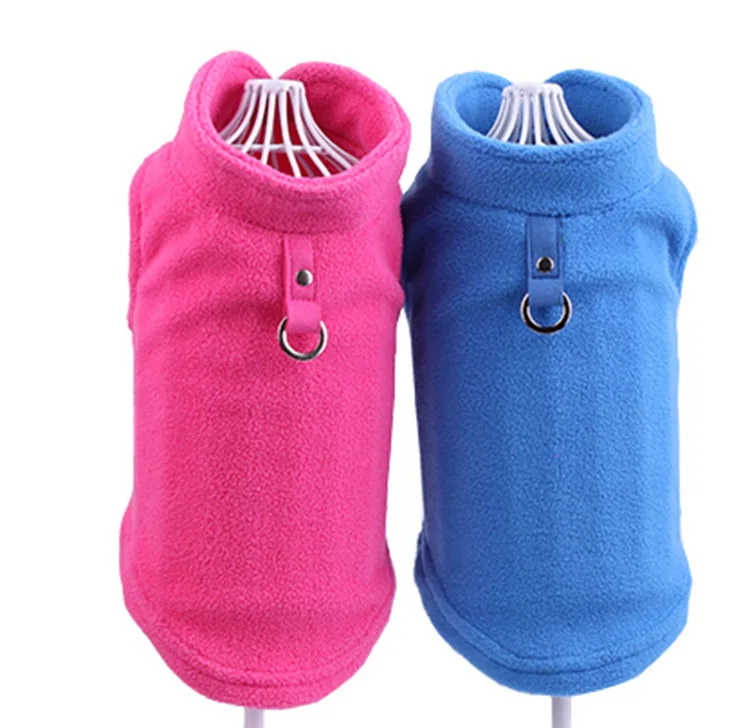

Fleece Vest Dog Sweater Warm Pullover Pet Jacket with Leash Attachment Winter Small Dog Sweater Coat for Indoor and Outdoor Use