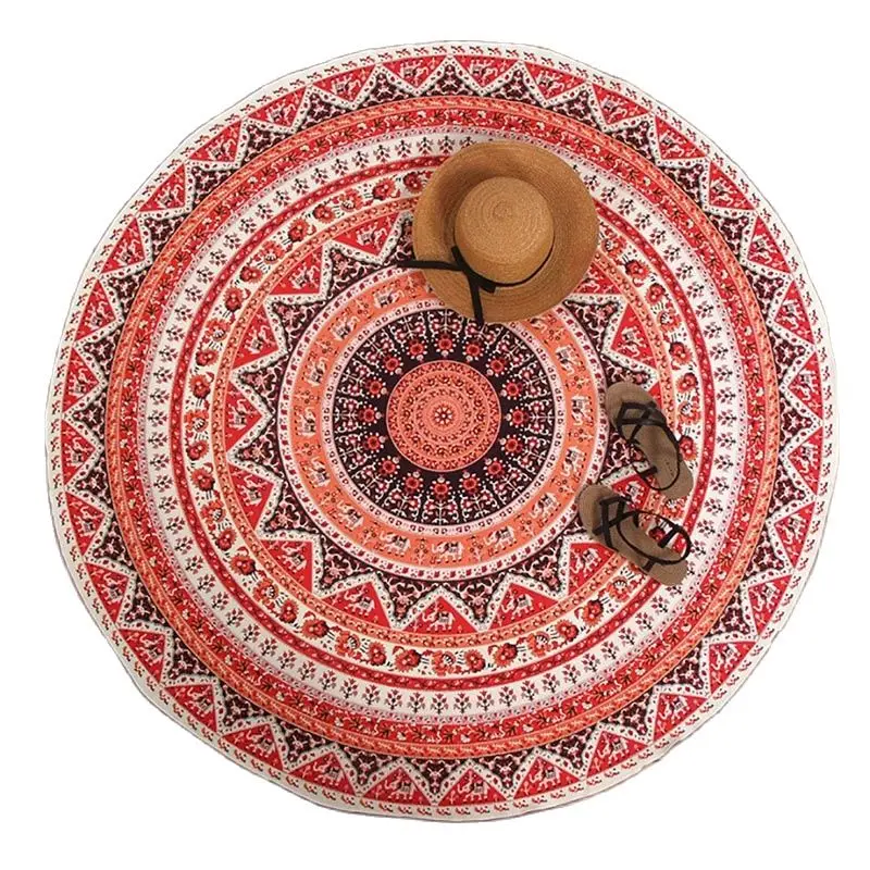 Гобелен с мандалой настенный гобелен настенное одеяло индийская летняя пляжная