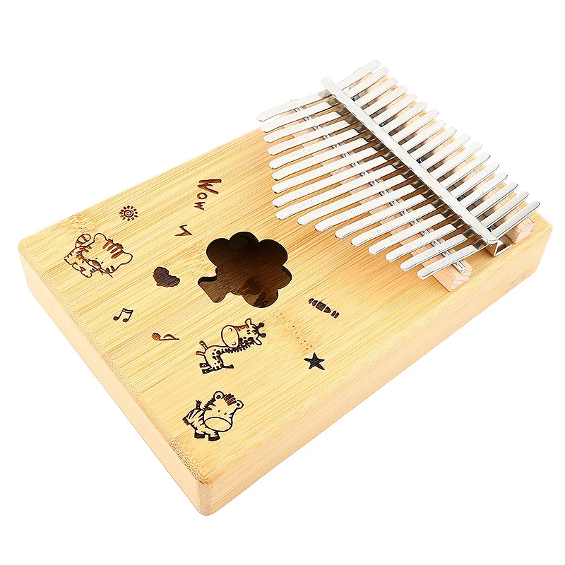17 клавиш Фортепиано калимба с мелодией молоток деревянный ручной палец пианино